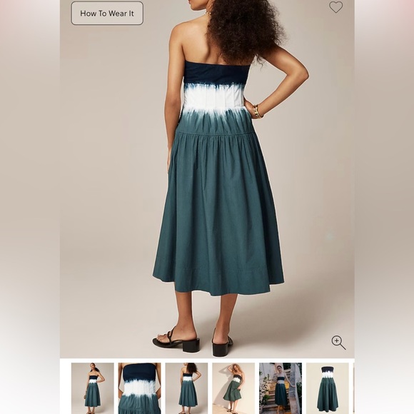 Strapless J Crew Dip Dye Dress - Picture 3 of 8